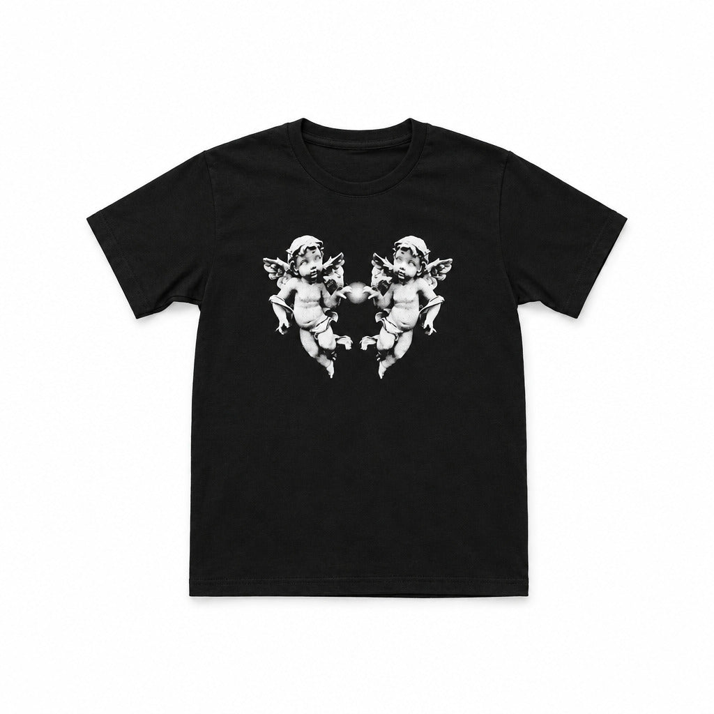 Baby tee negra Querubines