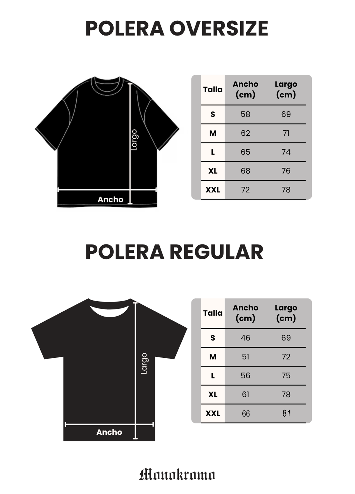 Guía de tallas